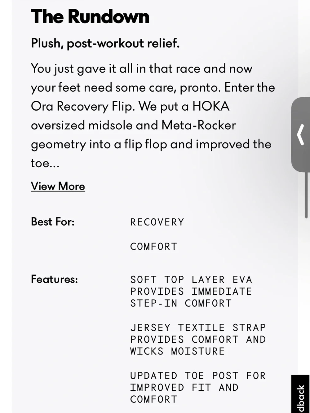 * | HOKA | ORA Recovery Flip. Size M-7, W, 9.